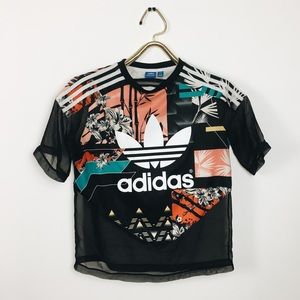 Adidas Floral Mesh Top